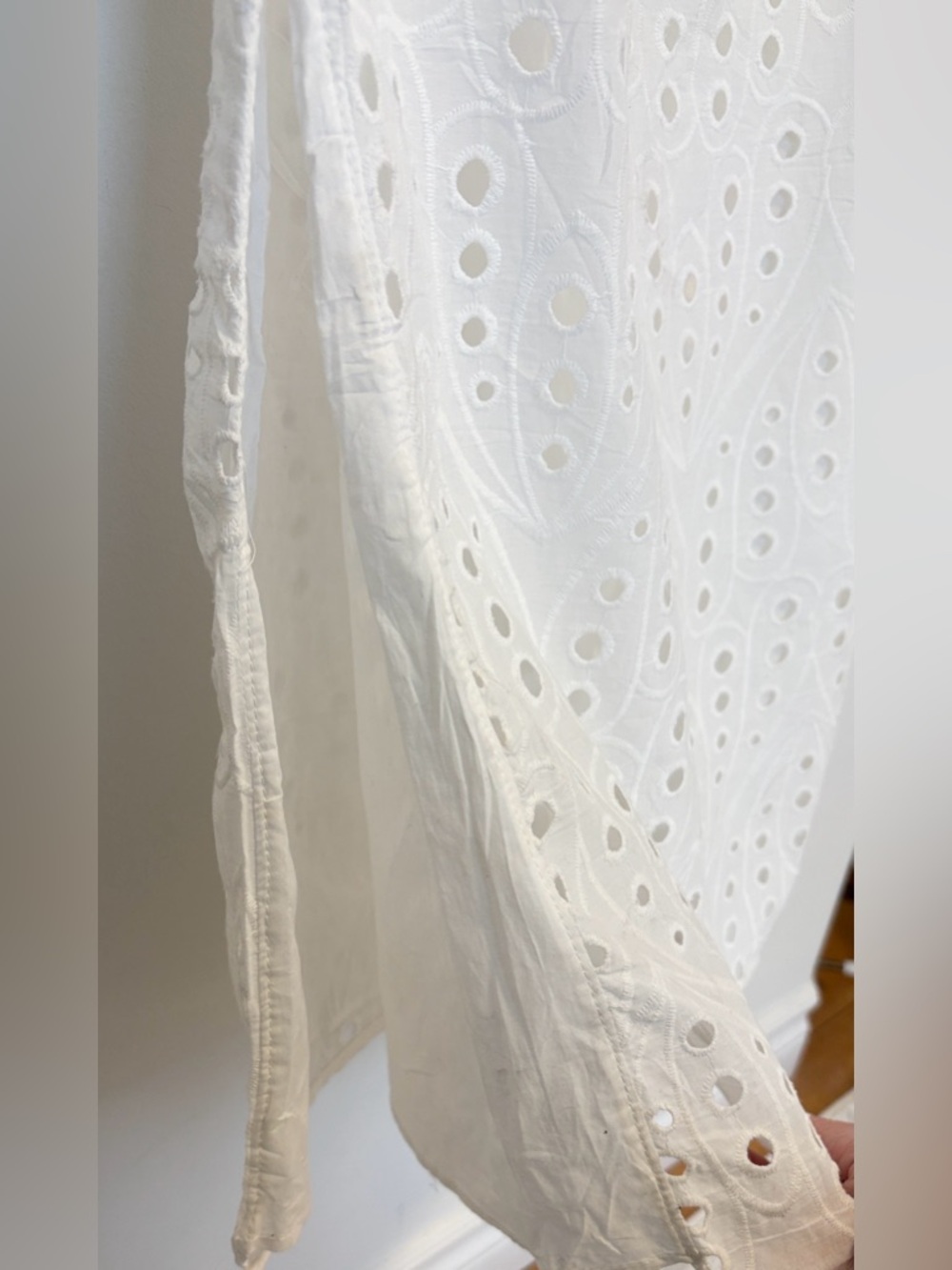 Zara one shoulder eyelet maxi dress NWT , sz : medium - Picture 9 of 11
